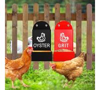 PATNFR 2Pcs Oyster Shell Feeder Weather Resistant Chicken Grit Feeder Large Capacity Hanging Chicken Feeders for Hanging or Wall Mounting Feeding Duck Farm Outdoor Chick