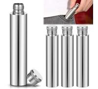 PATNFR 4PCS Stainless Steel Tube Hip Flask Mini Liquor Flask for Whiskey Storage 30ML Pocket Drinking Tubular Bottle for Camping Trip