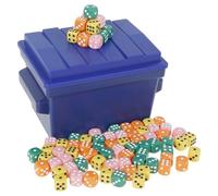 PATNFR 80 Pcs Fast Paced Family Dice Game Colorful Dice Set with Dumpster Box Quick-Paced Math Game Party Favor Diverse Gameplay Family Games for 2-6 Players Travel Games and Night Party