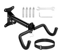 PATNFR Bike Wall Mount, Foldable Black Bike Hanger with 360° Adjustable Angle Extendable by 13in for Indoor Garage, Wall Holder Hook for Bicycle, Road Bikes, Mountain Bikes