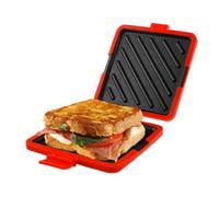 PATNFR Microwave Toastie Sandwich Maker Microwave Wireless Toastie Maker Heatwave Technology Sandwich Toaster Nonstick Plate for Cooking Delicious Crispy Sandwiches(Gules)
