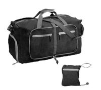 PATNFR Travel Duffle Bag 65L Holdall Bags Foldable Lightweight Holdall Bag for Men 63x29x35 CM Multi Pocket Duffle Bags Nylon Sports Equipment Organizer for Traveling The Gym(Black)