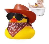 Pato De Goma Con Sombrero De , Flotador Para Baño | Accesorio Decorativo Divertido Para Salpicadero De Coche, Juguete Único Para Tablero, Idea De Regalo Creativo Y Relleno De Bolsas