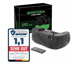 PATONA 1493 - Replacement for battery grip Nikon MB-D18 for D850 - IR remote control (battery compartment for 1X EN-EL15 or EN-EL18A and 8X AA)