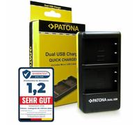 Patona 1948 Dual USB Charger for Olympus BLS-5 BLS-50 BLS-1 Battery | Compact Travel Charger for E-450, OMD E-M10, Stylus 1, E-PL5, E-PL6, E-PL7, E-PL8, E-PL9, E-PL10