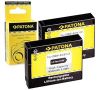 PATONA 2 x DMW-BCM13 E Battery 950 mAh Replacement Battery Compatible with Panasonic Lumix DC-FT7 DMC-FT5 TZ37 TZ40 TZ41 TZ56 TZ58 TZ61 TZ70 TZ71 TZ81 TZ101 TS5 TS6 ZS27 ZS30 ZS35 ZS35 ZS45 Zs50 bcm