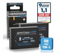 PATONA 2 x NP-W126s Battery 1050 mAh USB-C - Replacement for Fujifilm NP-W126s - for X100F X100V X-T1 X-T2 X-T3 X-T20 X-T30 X-Pro1 X-Pro3 X-H1 HS50EXR - with USB-C Input