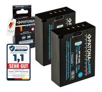 PATONA 2 x Platinum NP-W126S Battery 1050 mAh USB-C Input Compatible with Fujifilm FinePix HS50EXR HS30EXR X100F X100V X-T1 X-T2 X-T3 X-T20 X-T30 II X-Pro1 X-Pro3 X-E1 X-E4 X-A1 X-A7 X-H1 NPW1 26S S