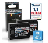 PATONA 2 x Platinum USB-C Battery NP-FZ100 2600 mAh Replacement for Sony NPFZ100 NP FZ100 Compatible with Sony Alpha 6600 6700 A6600 A6700 A1 A9 II A7 III IV A7R 7C 7CR 7S 7R A7III FX3 FX30 A7 A7R C2