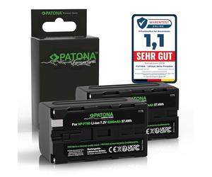 PATONA 2 x Premium NP-F750 Battery 5200 mAh Compatible with Sony Camcorder, LED Indicators, Lighting, Video Light, Monitors, Camera, Battery NP-F750 NP-F950 NP-F970 NPF550 NP F550