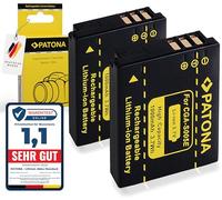 PATONA 2 x Replacement Battery for Panasonic CGA-S005 S005E DMW-BCC12 1000 mAh 3.7 V