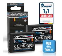 PATONA 2 x USB-C Platinum Battery Replacement for Olympus BLX-1 BLX1 Battery 2600 mAh