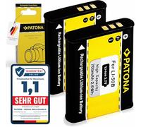 PATONA 2x Battery Li-50B compatible with Olympus SH-21 SP-800 SZ-20 XZ-1 | Battery for mju 1010 1020 1030 SW 9000 9010 Tough 6000 6010 6020 8000 8010 SZ10 SZ11 SZ14 TG2 TG630 Pentax WG1 RX18 Li50B