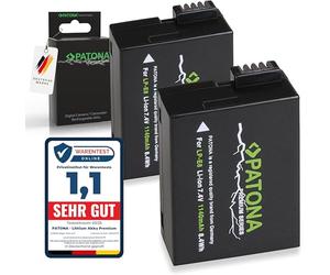 PATONA 2x Premium Battery LP-E8 compatible with Canon EOS 550D, 600D, 650D, 700D, Rebel T2i, T3i, T4i, T5i