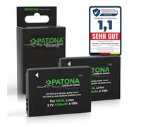 PATONA 2x Premium NB-5L Battery (1100mAh / 3.7V / 4.1Wh) Compatible with Canon IXY Digital 1000 800 900 IXUS 90 800 850 860 870 IS PowerShot S100 S110 SX200 SX220 SX230 HS SD900 ELPH NB5L