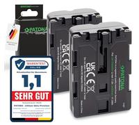 PATONA 2x PREMIUM Replacement Battery for Sony NP-FM500H 2400mAh Compatible with Sony Alpha DSLR A100 A200 A300 A350 A450 A500 A550 A560 A580 A700 A850 A900 SLT-A57 A655A77 a99 ii fm500h