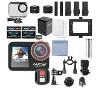 PATONA Action Cam Life SL5 | 6K 90fps 64MP ICE | 170° Wide Angle 7G + IR Lens Video Camera | Dual Screen | Remote Control | Up to 30 m Underwater Camera | Batteries, Dual Charger Case, 64GB Card