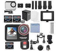 PATONA Action Cam Life SL5 | 6K 90fps 64MP ICE | 170° Wide Angle Video Camera | Dual Screen Camera | Remote Control | Up to 30 m Underwater Camera | Speaker | 7G Batteries + Dual Charger + 64GB Card +