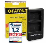 PATONA Battery Charger NP-FW50 (USB Dual 1964), Compatible with Sony ZV-E10 ILCE Alpha 6000 6100 6300 6400 6500 A33 A35 A37 A55 | 7 7II 7R 7RII 7S II III | DSC RX10 NE. X, etc