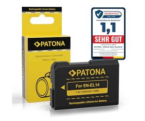 PATONA Battery EN-EL14 full decoded compatible with Nikon P7700, P7800, D3400, D5500, D5600