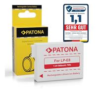 PATONA Battery LP-E8 compatible with Canon EOS 550D, 600D, 650D, 700D, Rebel T2i, T3i, T4i, T5i