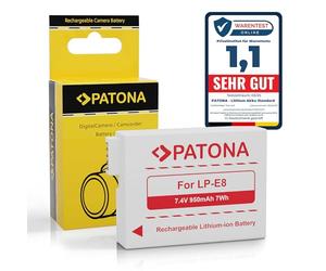 PATONA Battery LP-E8 compatible with Canon EOS 550D, 600D, 650D, 700D, Rebel T2i, T3i, T4i, T5i