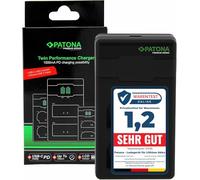 PATONA DMW-BLK22 DMW-BLF19 - PD Performance Charger (max. 1500mA), USB-C Mini Dual LCD, PD/QC Function (161942)