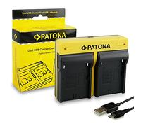 PATONA Dual Charger compatible with Sony NP-F550 NP-FM500H NP-F970 Batteries with Micro USB