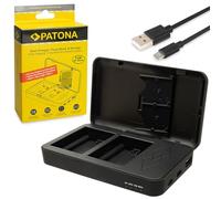 PATONA Dual Charger for NP-W235 Batteries, Power Bank Function and Memory Cards Storage Compatible with Fuji Fujifilm xh2 x-h2 x-h2s GFX 100 x-s20 xs20 x-t4 xt4 x-t5 xt5 xt 5 gfx-100 gfx100