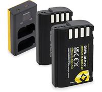 PATONA Dual LCD Charger with 2 x DMW-BLK22 Protect Batteries | 2400mAh 7.2V Li-ION | Fireproof and Heat Resistant | Compatible with Panasonic Lumix DC-S5, DC-G9, GH5, GH6, DC-S5II