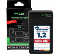 PATONA EN-EL15c EN-EL15b EN-EL15 Premium Battery Charger PD Performance (1500mA), USB-C Mini Dual LCD - PD/QC Compatible (161965) Compatible with Nikon Z5 Z6 Z7 Z8 D7000 D7200 D7500
