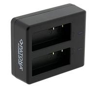 PATONA Platinum Dual Charger for Action Cam Life SL3 and SL4 | Input: USB-C 5V/2A | Output: 4.5V/750mAh x2 | Charging Management for Safe Charging | Charging Status LED Display | 28g