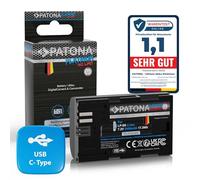 PATONA Platinum LP-E6 Battery USB-C Input 2250 mAh Compatible with Canon EOS 7D Mark III 80D High Quality Durable Innovative