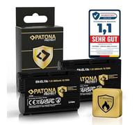 PATONA Protect V1 (2X) EN-EL15c Battery (2400mAh) with NTC Sensor and V1 Housing - Compatible with Nikon Z5 Z6 II Z7 II Z8 Zf etc.
