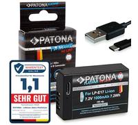 PATONA USB-C Platinum LP-E17 Battery 1000 mAh Compatible with Canon EOS RP R10 R50 R100 77D 200D 250D 750D 760D 770D 800D 850D 8000D M3 M5 M6 Mark II Kiss X8i X9 Rebel T6s T6s 6i i LPE1 7 9967B001