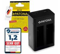 PATONA USB Dual Battery Charger for Insta360 Ace Pro Action Cam, Compact Travel Battery Charger (Input: USB-C Micro USB 5V/2.1A, Output: DC 4.4V/0.75A) with USB-C Cable