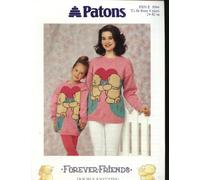 PATONS 5044 knitting pattern FOREVER FRIENDS SWEATER - SUNSET (24"-42")