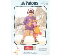 Patons 5054 knitting pattern DINOSAURS - POL TOY and child's sweater (20-26in)