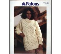 PATONS 5073 knitting pattern SUPER CHENILLE ROLL NECK TUNIC