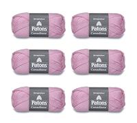 PATONS Canadiana Cherished Pink Yarn - 6 Pack of 3.5oz/100g - Acrylic - 4 Medium - 205 Yards - Knitting/Crochet