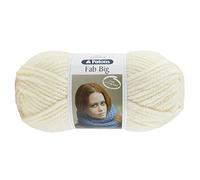Patons Fab Big Super Chunky Knitting Wool/Crochet Yarn Wool 200g Balls and 100% Acrylic Machine Washable - 9 Colours in The Range - Colour 2307 - Cream - 1 x 200g Ball