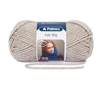 Patons Fab Big Super Chunky Knitting Wool/Crochet Yarn Wool 200g Balls and 100% Acrylic Machine Washable - 9 Colours in The Range - Colour 0103 - Linen - 3 x 200g Ball