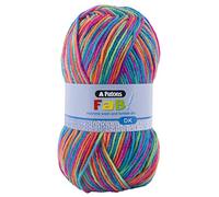 Patons Fab DK Kitting/Crochet Yarn Double Knitting Wool 100g Balls and 100% Acrylic Machine Washable & Tumble Dry Yarn - 44 Colours in The Range - Colour 2324 - Fruity - 1 x 100g Ball