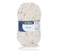 Patons Fab DK Kitting/Crochet Yarn Double Knitting Wool 100g Balls and 100% Acrylic Machine Washable & Tumble Dry Yarn - 44 Colours in The Range - Colour 2070 - Natural Tweed - 1 x 100g Ball