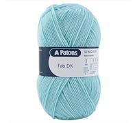 Patons Fab DK Kitting/Crochet Yarn Double Knitting Wool 100g Balls and 100% Acrylic Machine Washable & Tumble Dry Yarn - 44 Colours in The Range - Colour 2300 - Mint - 5 x 100g Balls