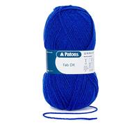 Patons Fab DK Kitting/Crochet Yarn Double Knitting Wool 100g Balls and 100% Acrylic Machine Washable & Tumble Dry Yarn - 44 Colours in The Range - Colour 2321 - Blue - 1 x 100g Ball