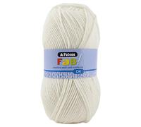 Patons Fab DK Kitting/Crochet Yarn Double Knitting Wool 100g Balls and 100% Acrylic Machine Washable & Tumble Dry Yarn - 44 Colours in The Range - Colour 2307 - Cream - 2 x 100g Balls