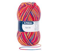 Patons Fab DK Kitting/Crochet Yarn Double Knitting Wool 100g Balls and 100% Acrylic Machine Washable & Tumble Dry Yarn - 44 Colours in The Range - Colour 2326 - Raspberry - 1 x 100g Ball