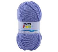 Patons Fab DK Knitting and Crochet Double Knitting Wool - 100% Acrylic Machine Washable & Tumble Dry Yarn - Colour 2314 - Lilac - 4 x 100g Balls