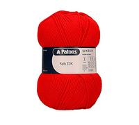 Patons Knitting Yarn, Acrylic, Red, One Size